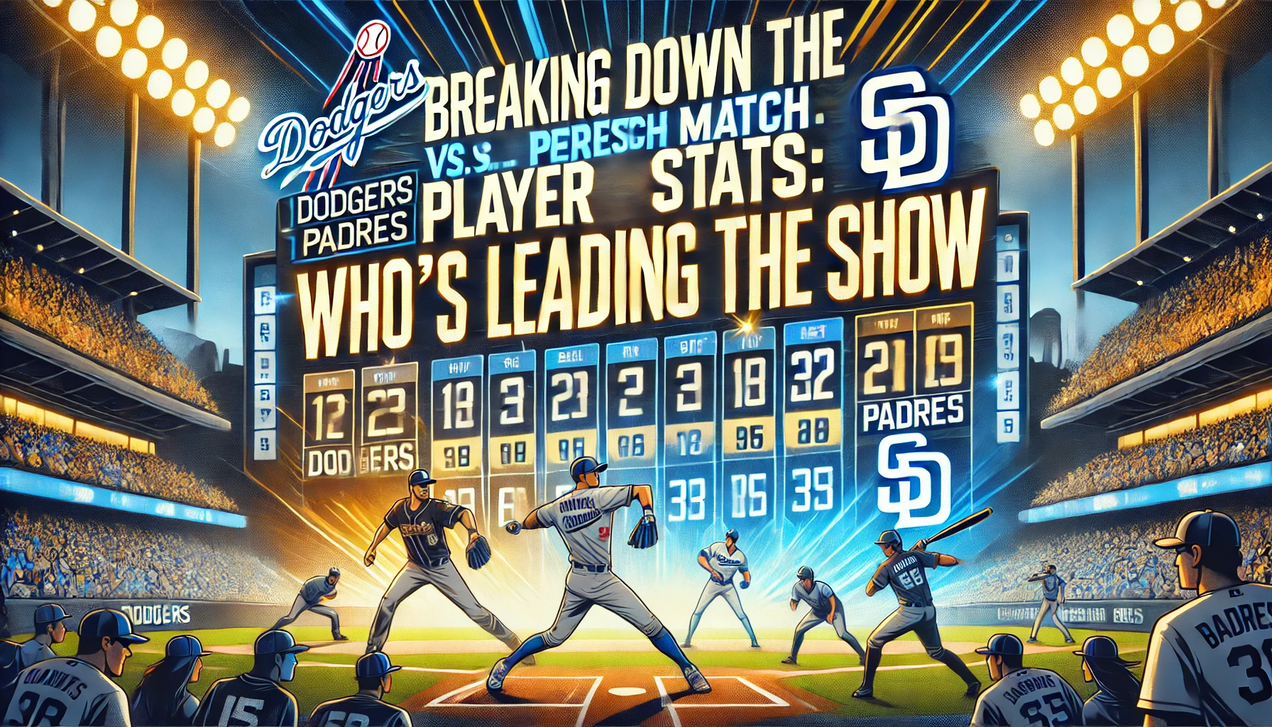 Dodgers vs Padres Match Player Stats